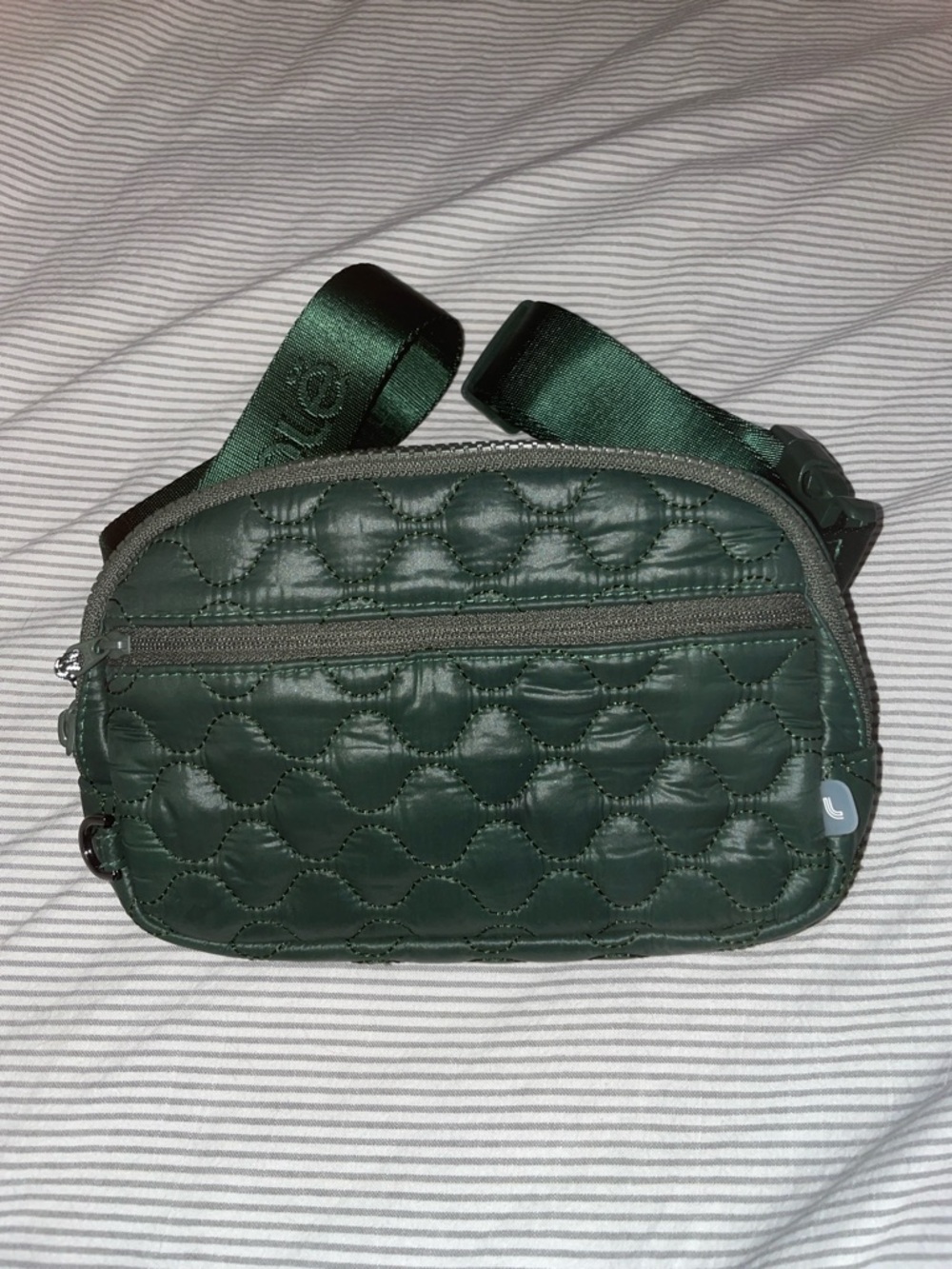 Lole Quilted Crossbody Bag in Dark Green